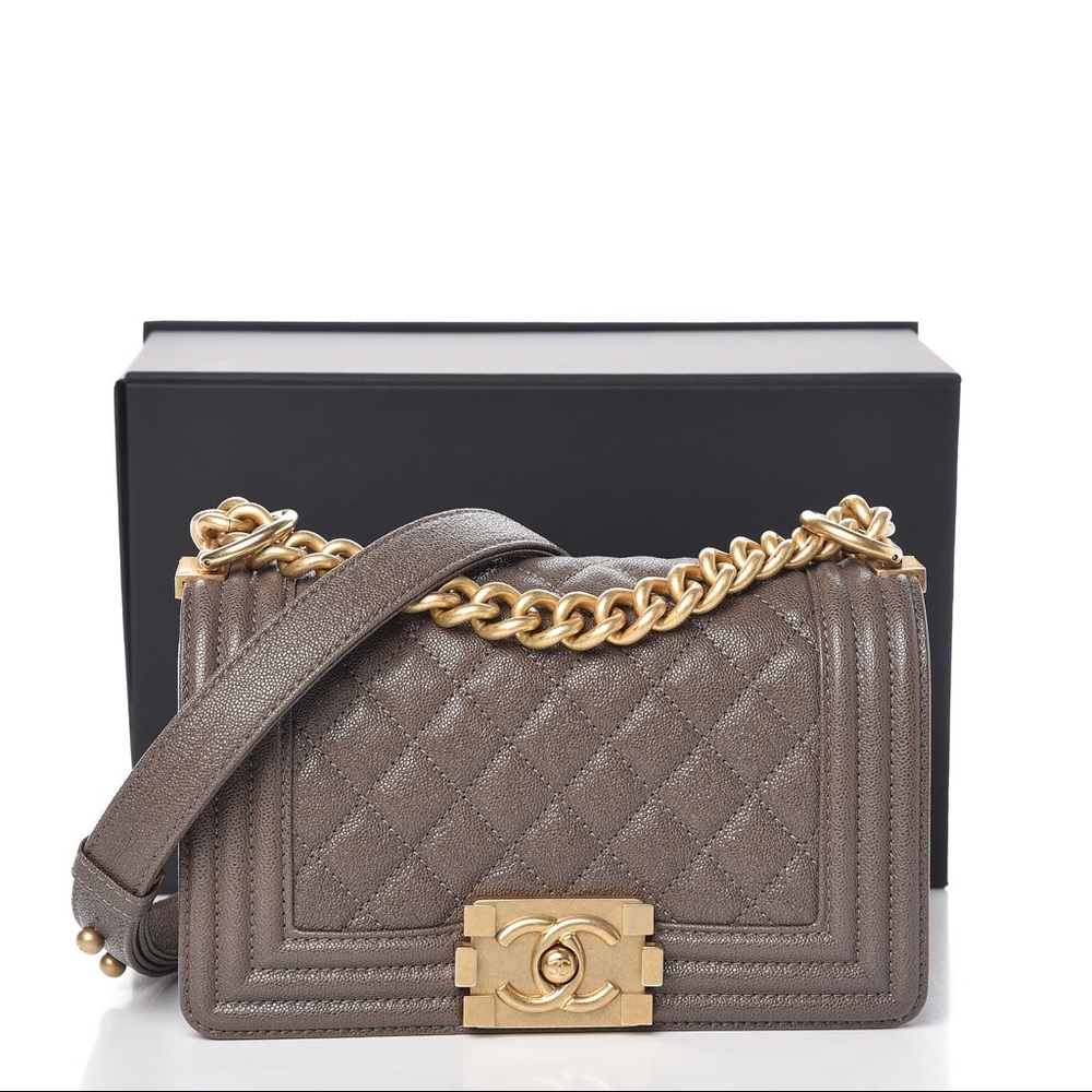 ISO Chanel khaki small caviar boy